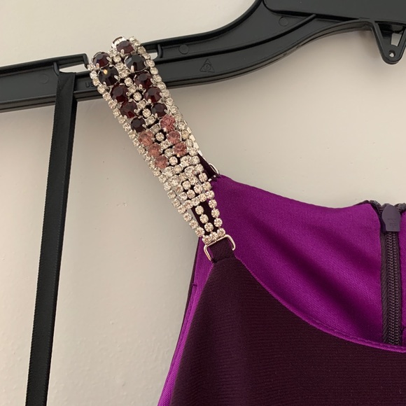 Betsy & Adam fit and flare purple/eggplant dress - Picture 3 of 8